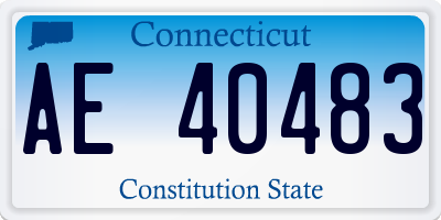 CT license plate AE40483