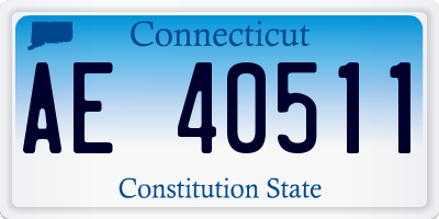 CT license plate AE40511