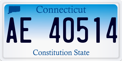 CT license plate AE40514
