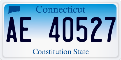 CT license plate AE40527