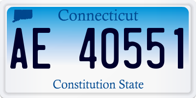 CT license plate AE40551