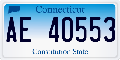 CT license plate AE40553