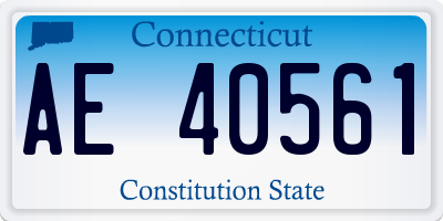 CT license plate AE40561