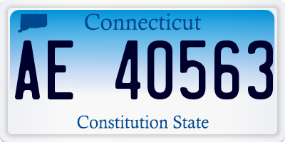 CT license plate AE40563