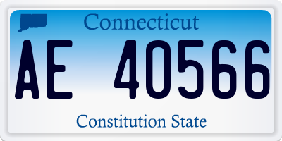 CT license plate AE40566