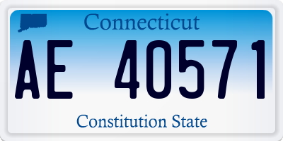 CT license plate AE40571