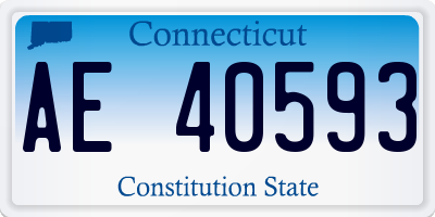 CT license plate AE40593