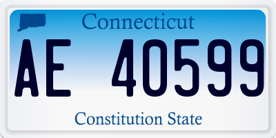 CT license plate AE40599