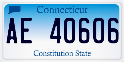 CT license plate AE40606