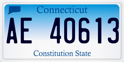 CT license plate AE40613