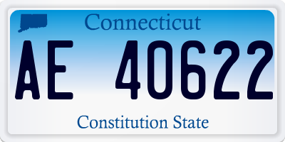 CT license plate AE40622