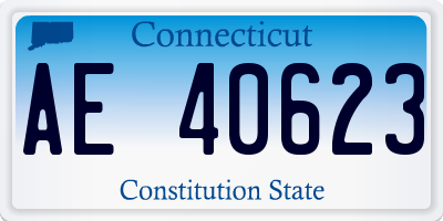 CT license plate AE40623