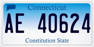 CT license plate AE40624