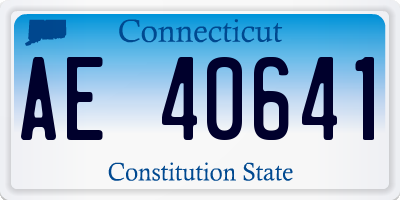 CT license plate AE40641