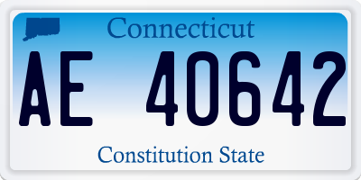 CT license plate AE40642