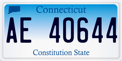 CT license plate AE40644