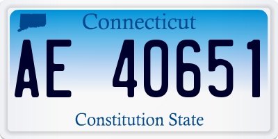 CT license plate AE40651