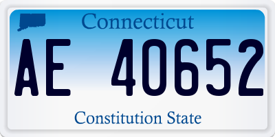 CT license plate AE40652