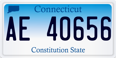 CT license plate AE40656