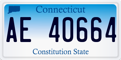 CT license plate AE40664