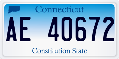 CT license plate AE40672