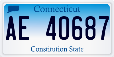 CT license plate AE40687