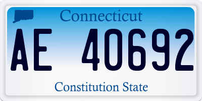 CT license plate AE40692