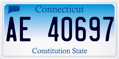 CT license plate AE40697