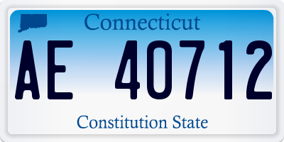 CT license plate AE40712