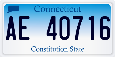 CT license plate AE40716