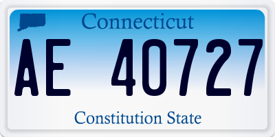 CT license plate AE40727