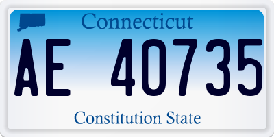CT license plate AE40735