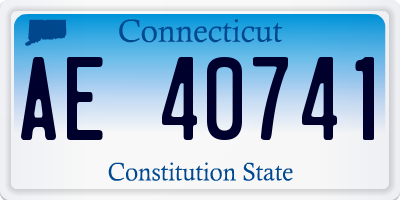 CT license plate AE40741