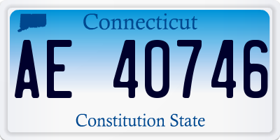 CT license plate AE40746