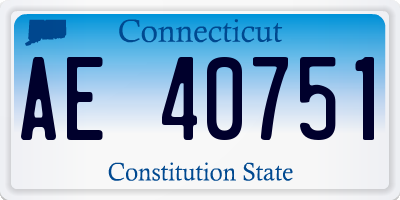 CT license plate AE40751
