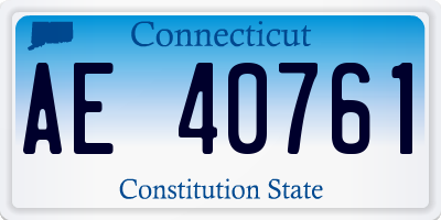 CT license plate AE40761