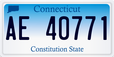 CT license plate AE40771