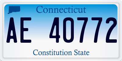 CT license plate AE40772