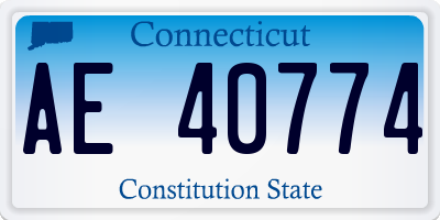 CT license plate AE40774