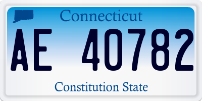 CT license plate AE40782