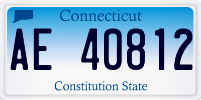 CT license plate AE40812