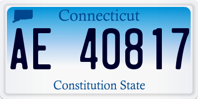 CT license plate AE40817