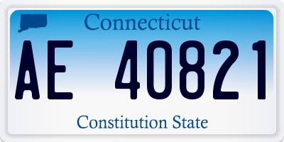 CT license plate AE40821