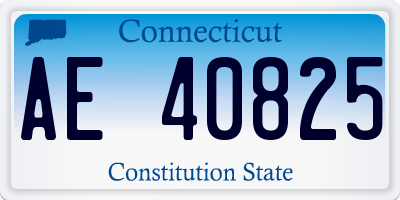 CT license plate AE40825