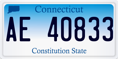 CT license plate AE40833