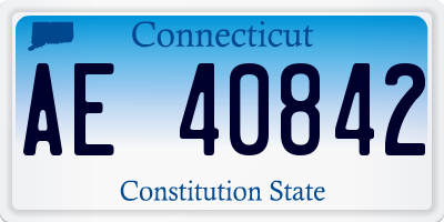 CT license plate AE40842