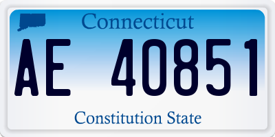 CT license plate AE40851