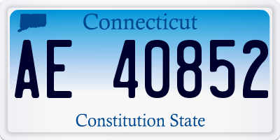 CT license plate AE40852