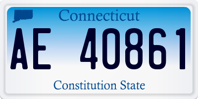 CT license plate AE40861