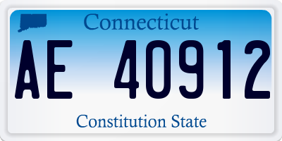 CT license plate AE40912